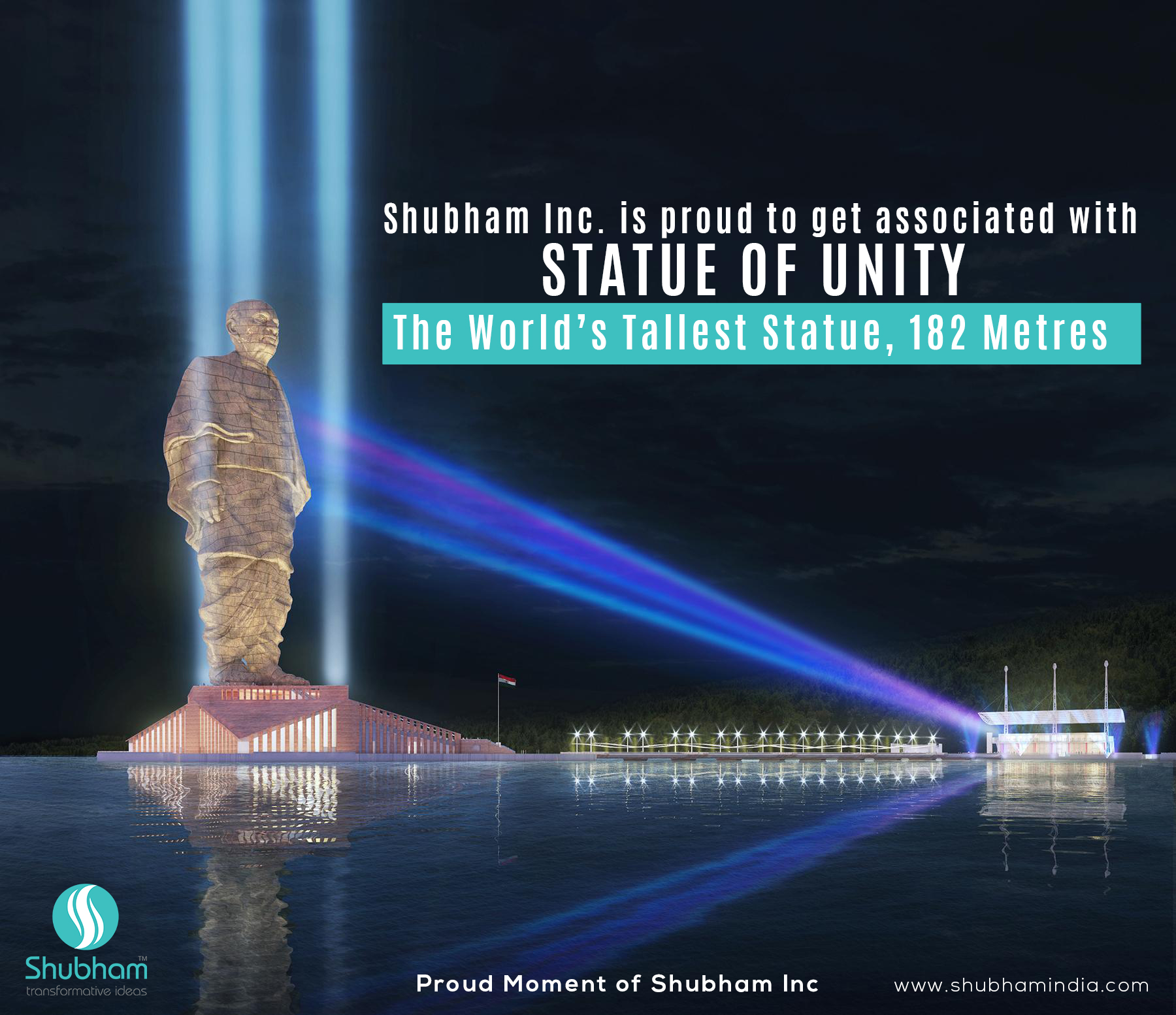 STATUE OF UNITY -The World_s Tallest Statue, 182 Metres_Night Mode